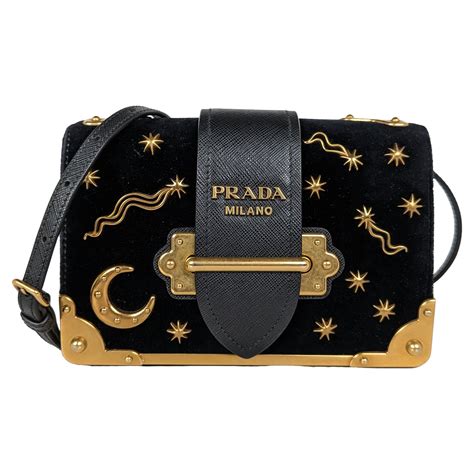 prada astrology bag second hand|Prada Cahier Moon And Stars Celestial Astrology Black Velvet .